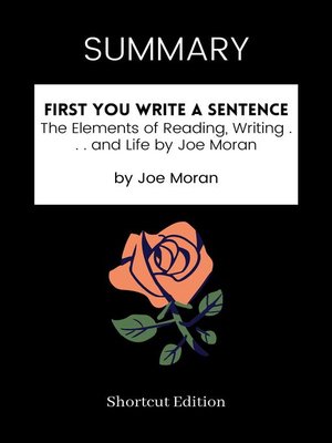 cover image of SUMMARY--First You Write a Sentence